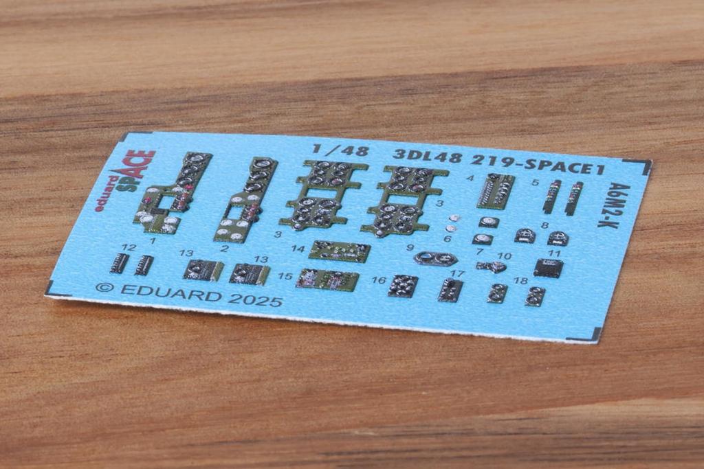 Eduard 1/48 Space A6M2-K Zero Trainer Fighter Type 11 Interior 3D Decal with Etching Parts Set (for Eduard) Plastic Model Decal EDU3DL48219 (Airplane)