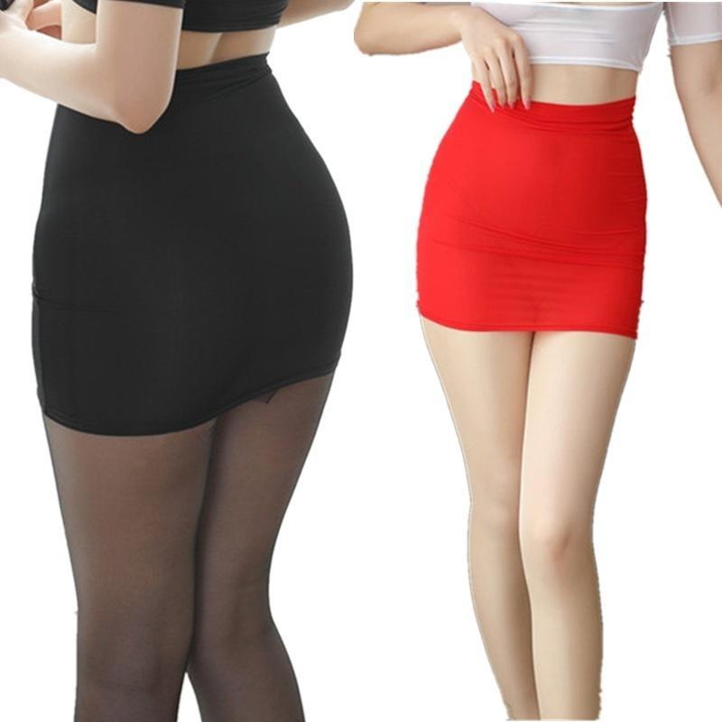 Sexy přiléhavý balíček boková sukně,dámská prohlédnutelná sexy spodní prádlo sukně,průhledná strečová průhledná noční sukně