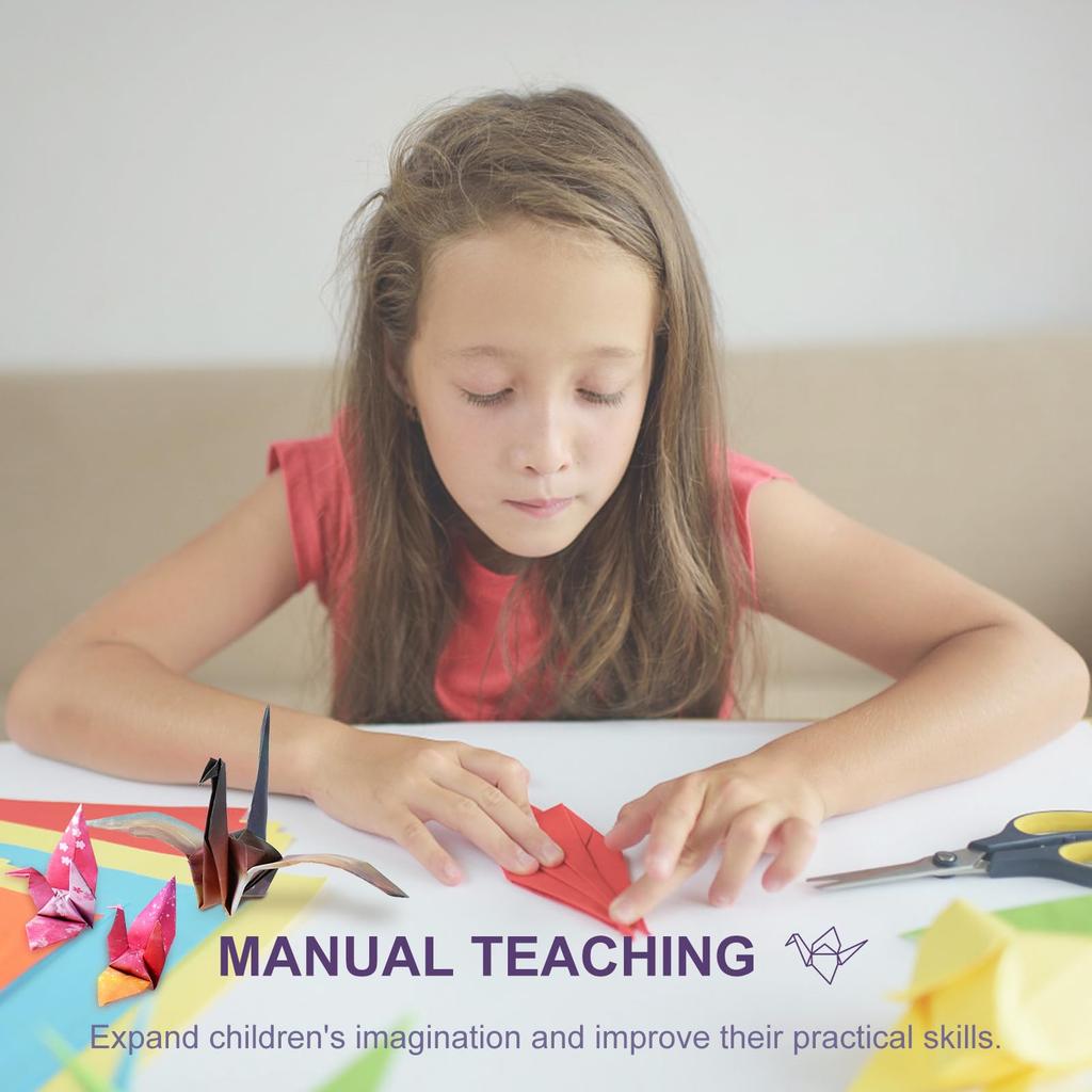 LEDMOMO Origami Paper for Making 1000 Cranes 400 Colorful DIY Craft Cherry Blossom Holographic Paper Party Decoration - Sheets, 3.74-inch Square,