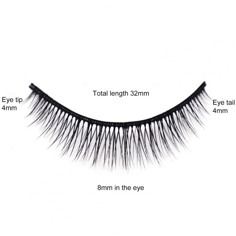 5Pairs False Eyelashes Natural Perfect Fitting Artificial Fiber Cross Short Makeup Extensions Eye Lashes for Dressing Room