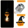 Halloween Decorative Light Bulb Rechargeable Light Bulb with Silicone Hanging Rope Pumpkin Head