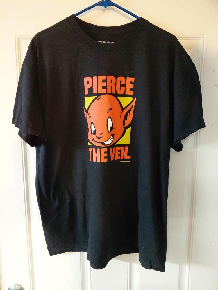 

Pierce The Veil Band Tour Short Sleeve Black Graphic T Shirt Large Unisex T-Shirt XL