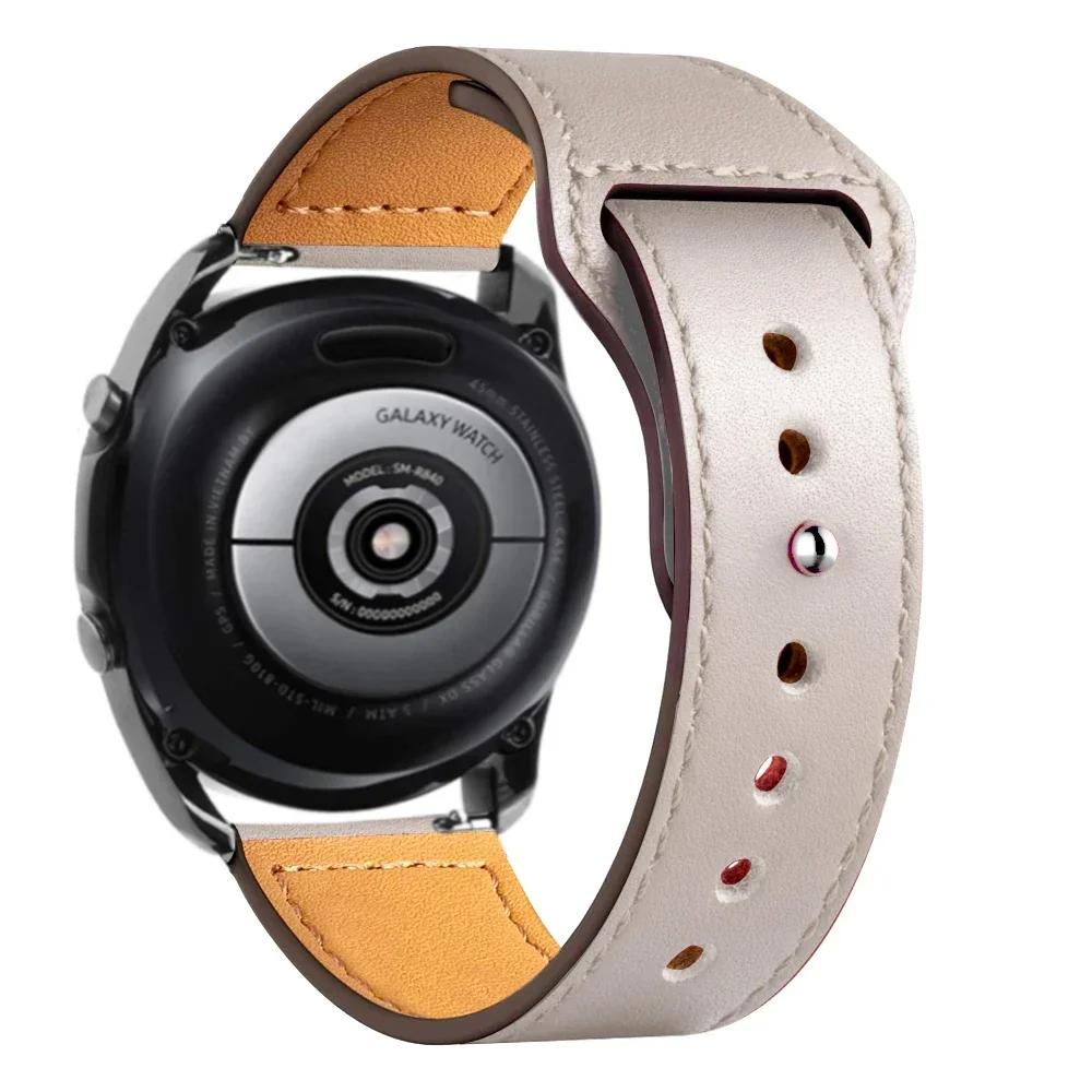 Lederarmband Für Samsung Galaxy Watch 7/6/5/pro/4/Classic/Active 2 20mm 22mm Armband Amazfit GTS/GTR 4/3/2 mini bip-lite Band
