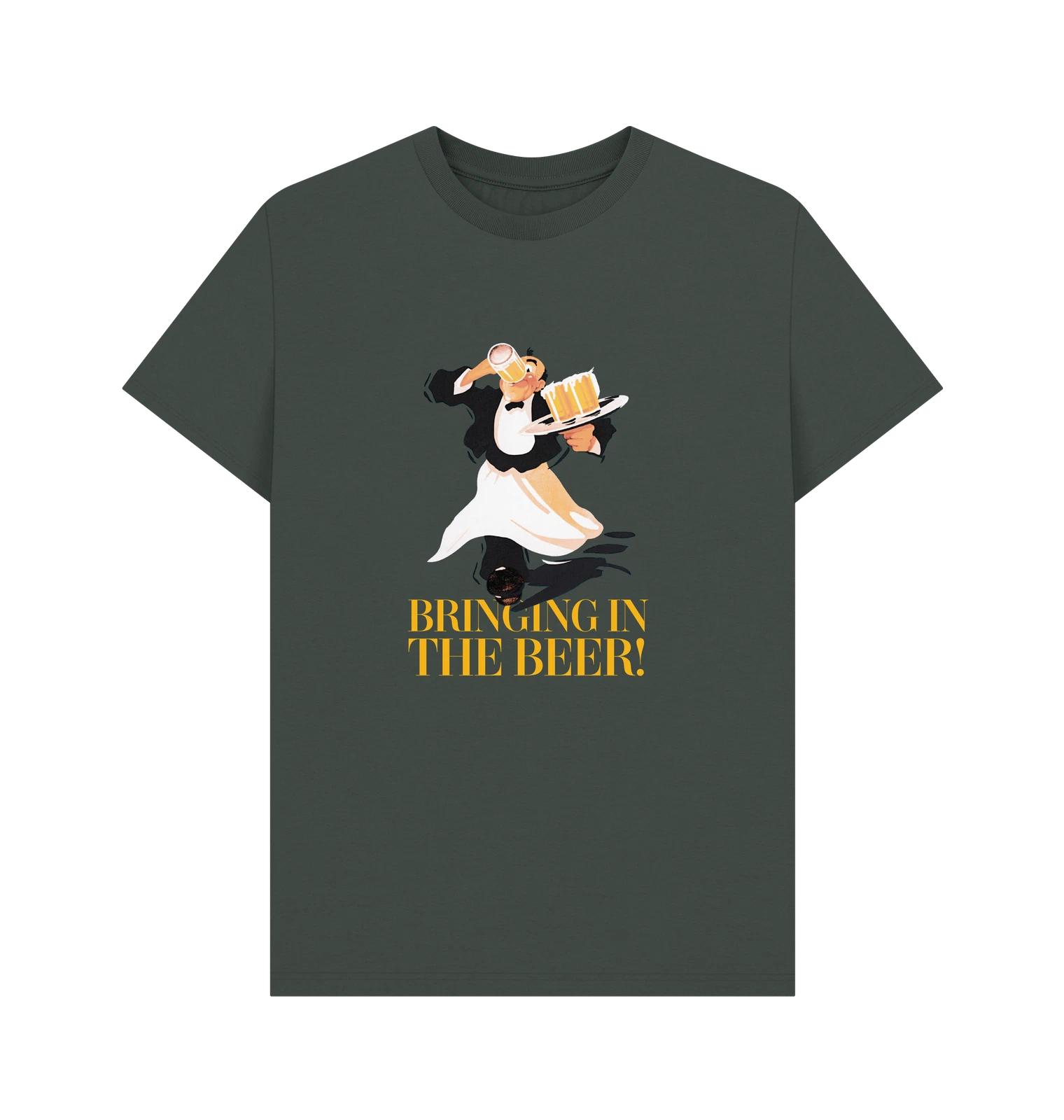 PREMIUM OFFICIAL APOH Oktoberfest  Bringing In The Beer  Graphic Dark Grey T-... S