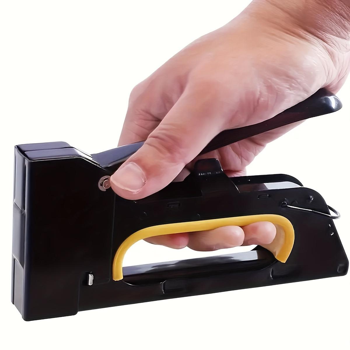 

Профессиональный сверхмощный степлер для обивки дерева, проволочной сетки, кабелей, самодельный портативный ручной гвоздезабивной пистолет, прямой U-образный пистолет