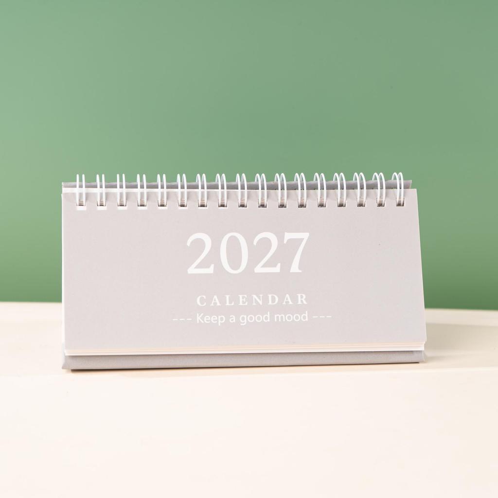 2027 Simple & Fresh Desktop Planner Notebook - English Version