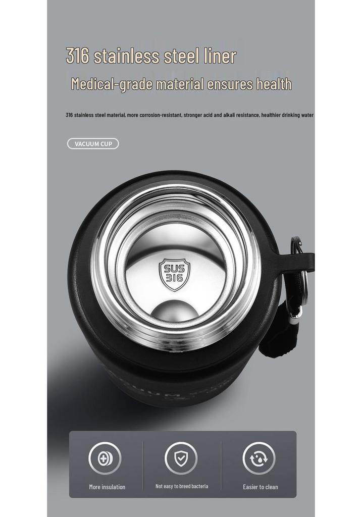 Large Capacity 304 Stainless Steel Insulated Portable Thermos Cup with Tea Separation