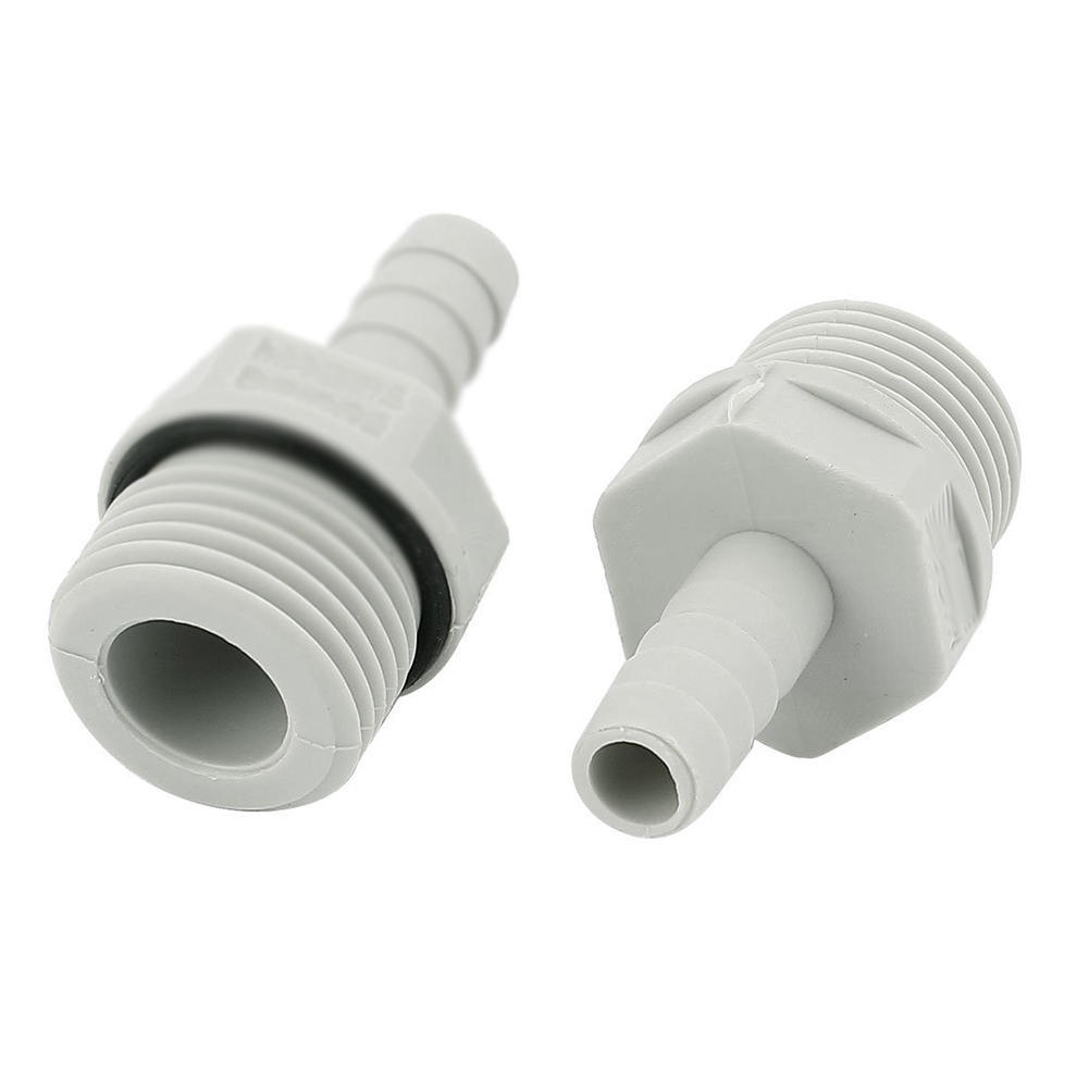 1//4BSP 12mm Female Thread 3 Way Pipe Union Connector Tee Fitting Gray