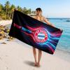FC Bayern München Benutzerdefiniertes Strandtuch, Personalisierter Namens-Textdruck, Fußball-Logo Weiches Schnelltrocknendes Handtuch Urlaubsgeschenk