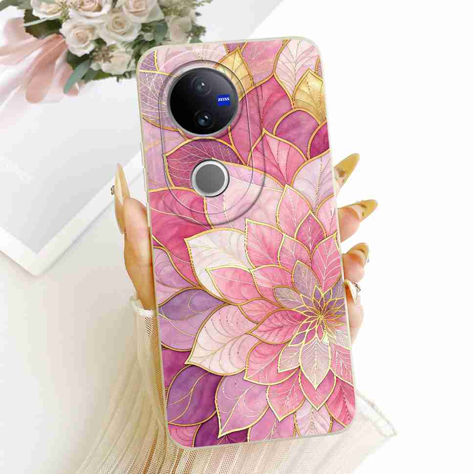 For VIVO V50 5G Case Luxury Silicone Shockproof VIVOV50 5G V2427 Casing Colorful Cartoon Soft Protective Shell Cell Phone Case
