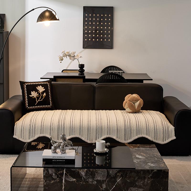 Special-Shaped Sofa Cushion Plush Autumn And Winter Thickened Leather Sofa Special Seat Cushion Fixed Non-Slip  New Sofa Cover
