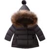 Giacca di peluche per bambina Cappotto con cappuccio in peluche di cotone Autunno e Inverno Giacca di cotone spessa a maniche lunghe per neonato Cappotto con cappuccio