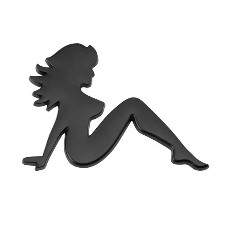 

1 шт. 3D матовая сексуальная наклейка на машину для девушек эмблема значок наклейка Black