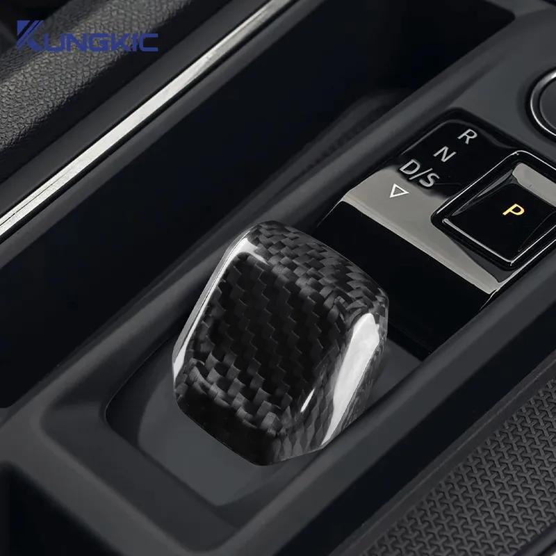 Hard Dry Carbon Fiber For Seat Leon MK4 Cupra Leon Cupra Formentor     2024 2025 Gear Shift Knob Trim Sticker
