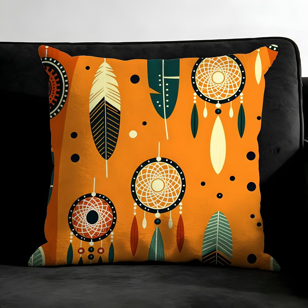 Bohemian Style Cushion Cover Pillowcase Ultra Soft Skin Friendly Fabric Cloud Like Comfort & Concealed Zipper