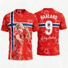 Erling Haaland Fan Commemorative Football Jersey Summer Sports T-Shirt Kid's Clothing Tee Woman Cycling Jersey
