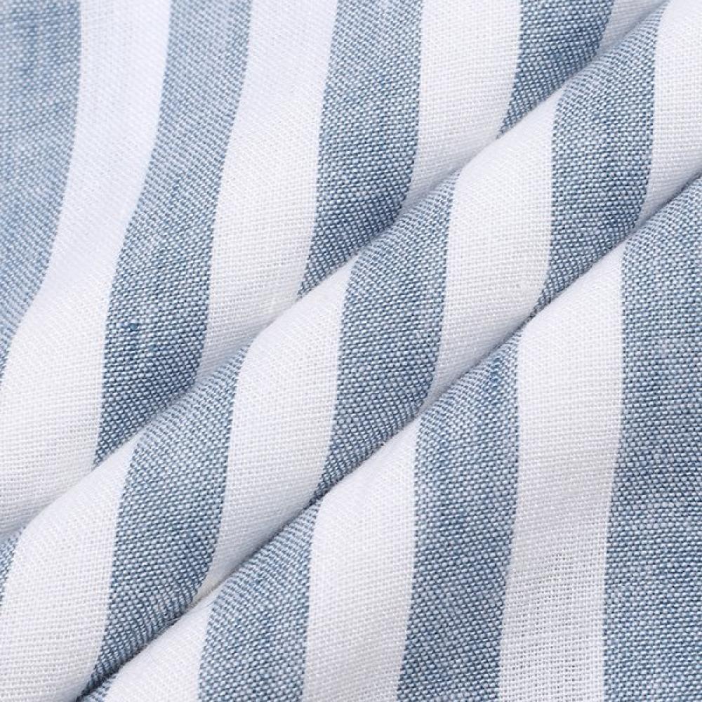 VANBROUGH Luxury Linen Stretch Stripe Classic Shirt  Bossg1051 Bu 