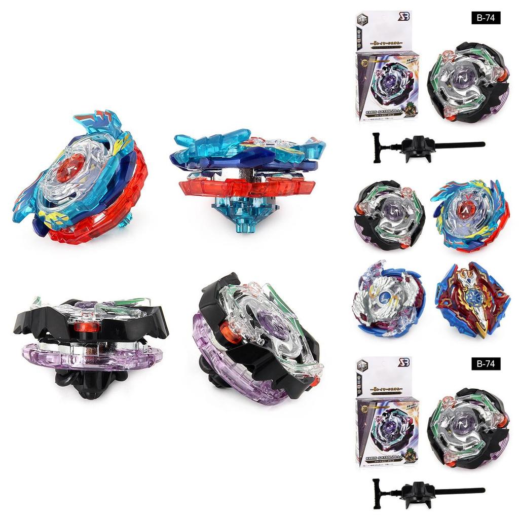 B-74 Explosive Metal Spinning Top Toy With Boxed Launcher Perfect For Battles And Playtime