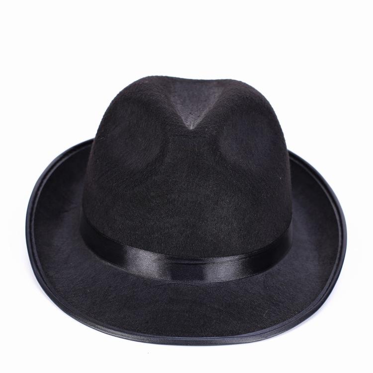 Výrobce Černý Jazzový Cylindr Zásoba Pro Polyesterový Plstěný Klobouk