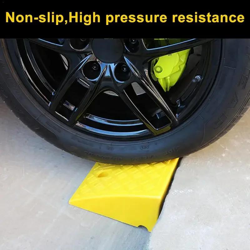 Portable Plastic Curb Ramps for Car Motorcycles 16CM Height Step Mat Lightweight Plastic Threshold Ramp for Trailer Truck Bike