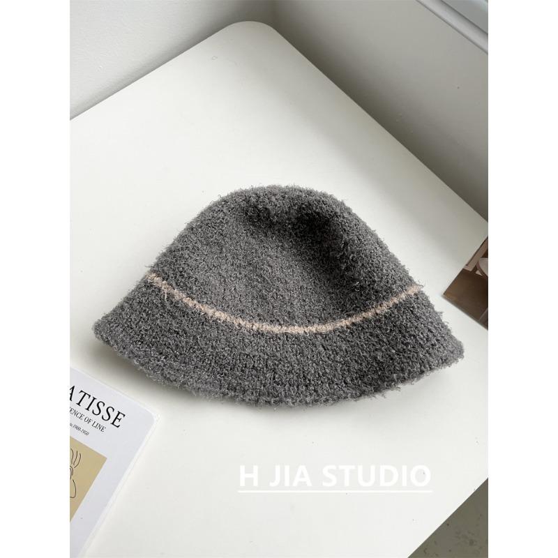 

Бархатная шляпа-панама женская теплая и модная, маленькая шляпа-ведро, большая поля, универсальная шляпа-панама на осень и зиму One Size