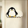 Cartoon Adhesive Key Holder Wooden Wall-mount Hanger Lovely Animal Key Hook  Hallway