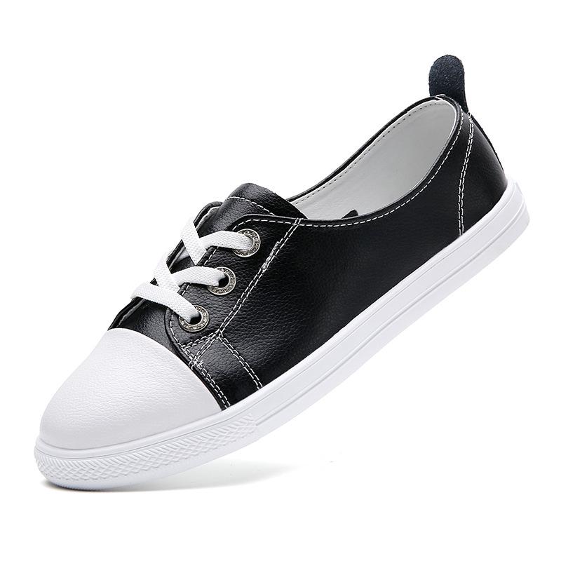 2022 Summer Women's Trendy White Faux Lace Korean-Style Board Shoes with Soft Upper and Sole