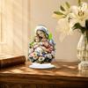Church Decor Accessories Virgin And Angel Ornament, 2D Acrylic Religious Ornament with Table Base, Catholic Centerpiece, Christian Gift for