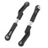 2Pcs RC Rear Upper Tie Rod Wear Resistant Lightweight RC Steering Pull Rod for ZD Racing 1 8 Car Black