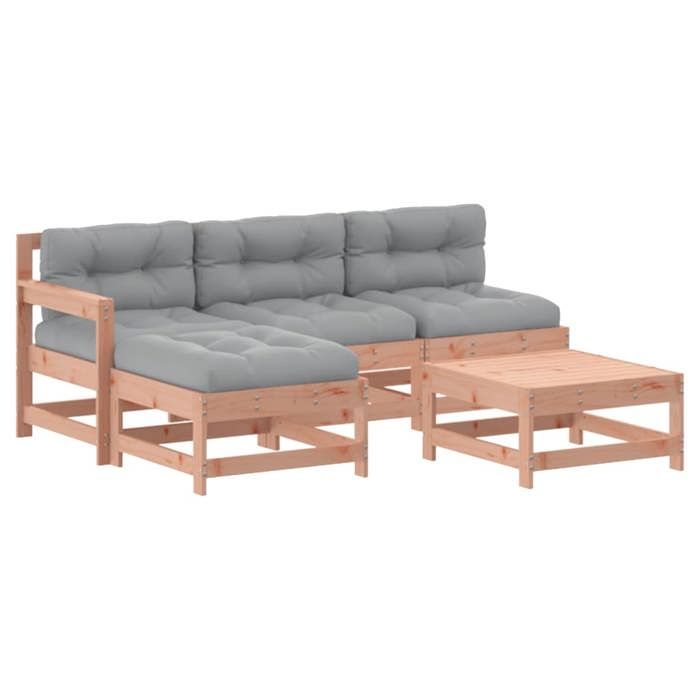 VidaXL Garden Lounge Set with Cushions 5 Pcs, Sofas with Backrest and Armrest, Furniture Set with Coffee Table Patio 3186065