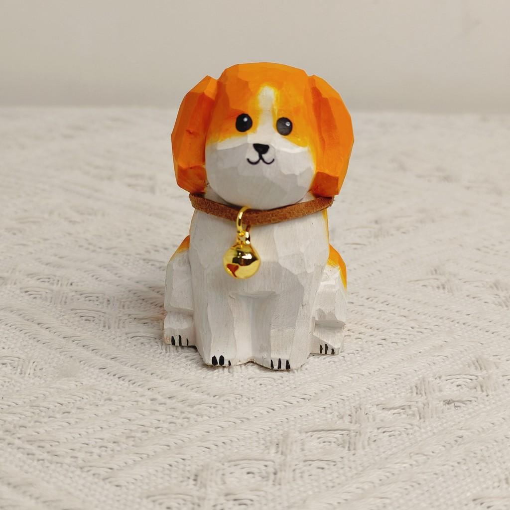 Wooden Dog Cartoon Desk Ornament Handmade Gift For Dog Lovers