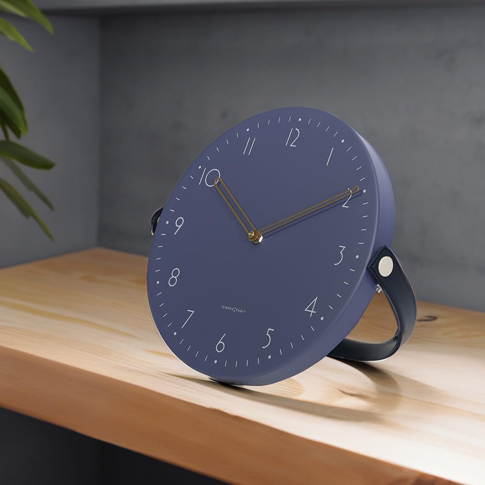 Or Clock with Adjustable Strap and iNE Wall-mounted Table-mounted 360° Movement, (BLU) #25651