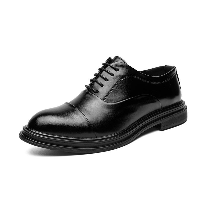 Large size leather shoes men s business dress color matching spring and autumn new business leather shoes 38
