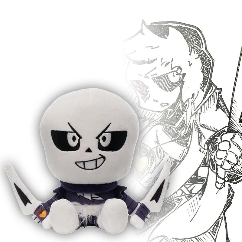 22CM New Undertale Cross Sans Plush Toys Soft Cosplay Cartoon Anime Figure Plushie Peripheral Pillow Doll Fans Kid Birthday Gift