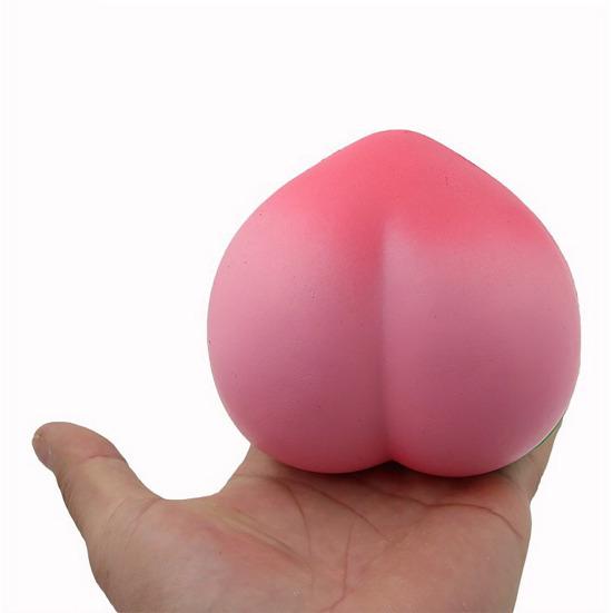 Peach Slow-Rising Squeeze Toy Soft PU Fidget for Stress Relief Realistic Fruit-Shaped Decompression Gadget Photography Prop Novelty Gift for Anxiety