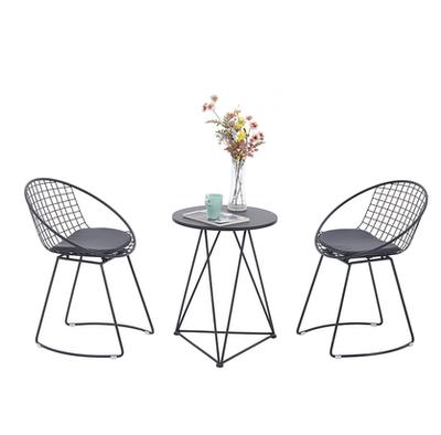 Nordic Small Round Table Chair Combination, Milk Tea Shop Table, Simple Modern Household Balcony Leisure Table Set