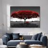 Abstract Red Tree Oil Paintings Print On Canvas Art Prints Posters And Prints Landscape Wall Art Pictures Home Wall Decoration
