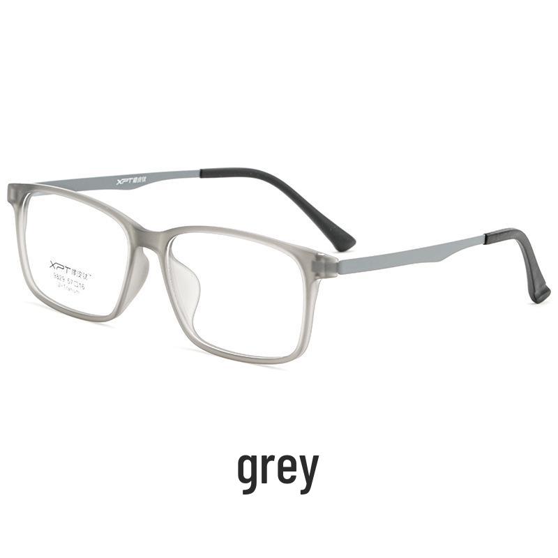 

Мужская ультралегкая оправа для очков от близорукости из чистого титана - Черная полноободковая, эластичная краска, Модель 9829 серый