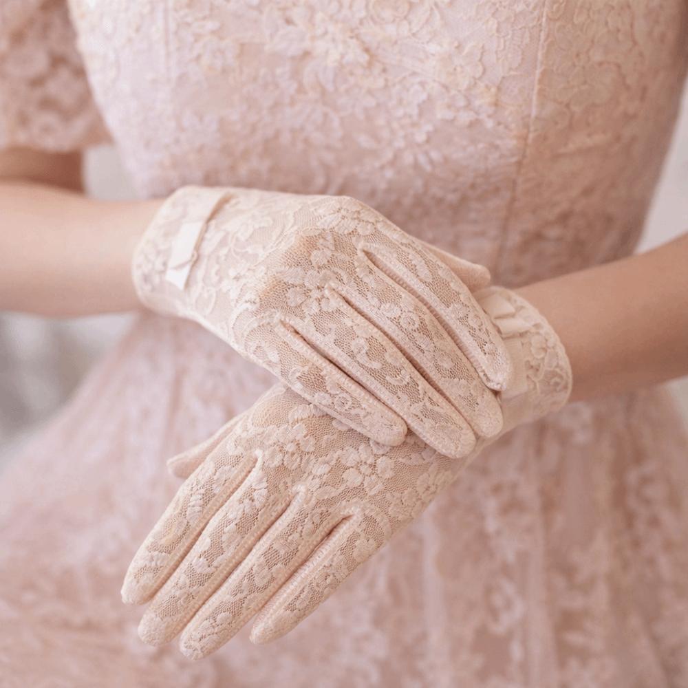 Anti-skid Anti Ultraviolet Gloves Lace Ice Silk Lace Gloves  Outdoor Activities