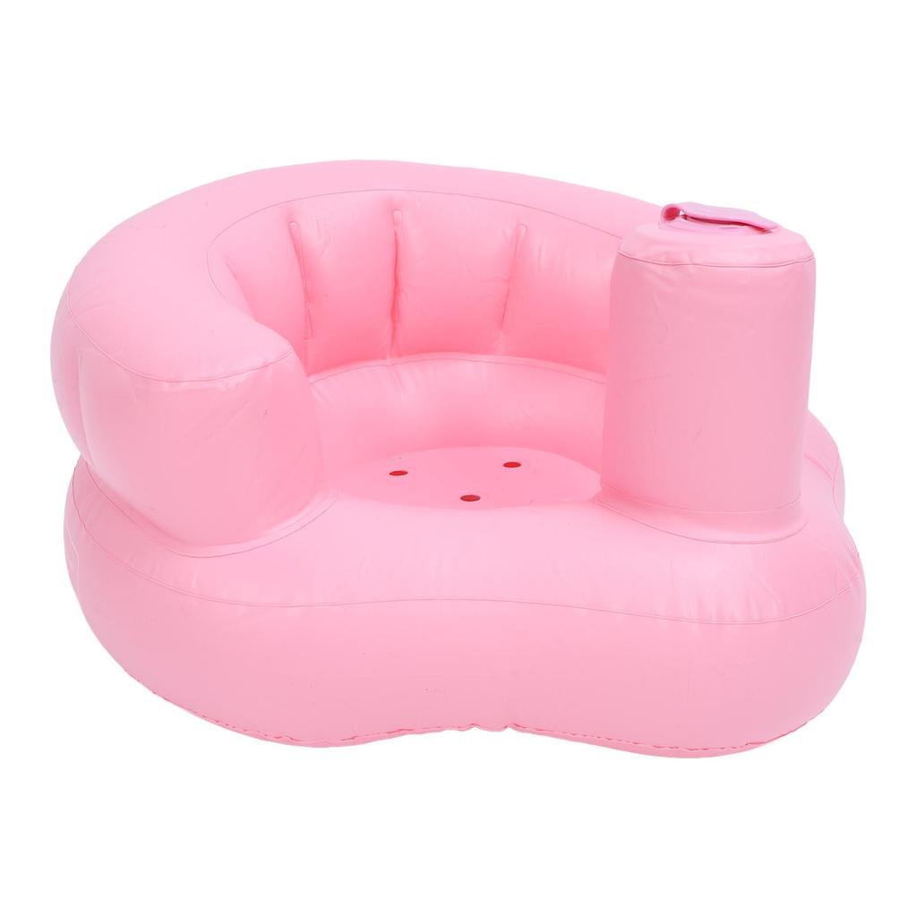 Baby oppblåsbart sete Lekksikkert sammenleggbart innebygd gasspumpe PVC spedbarnsstøtte oppblåsbar stol