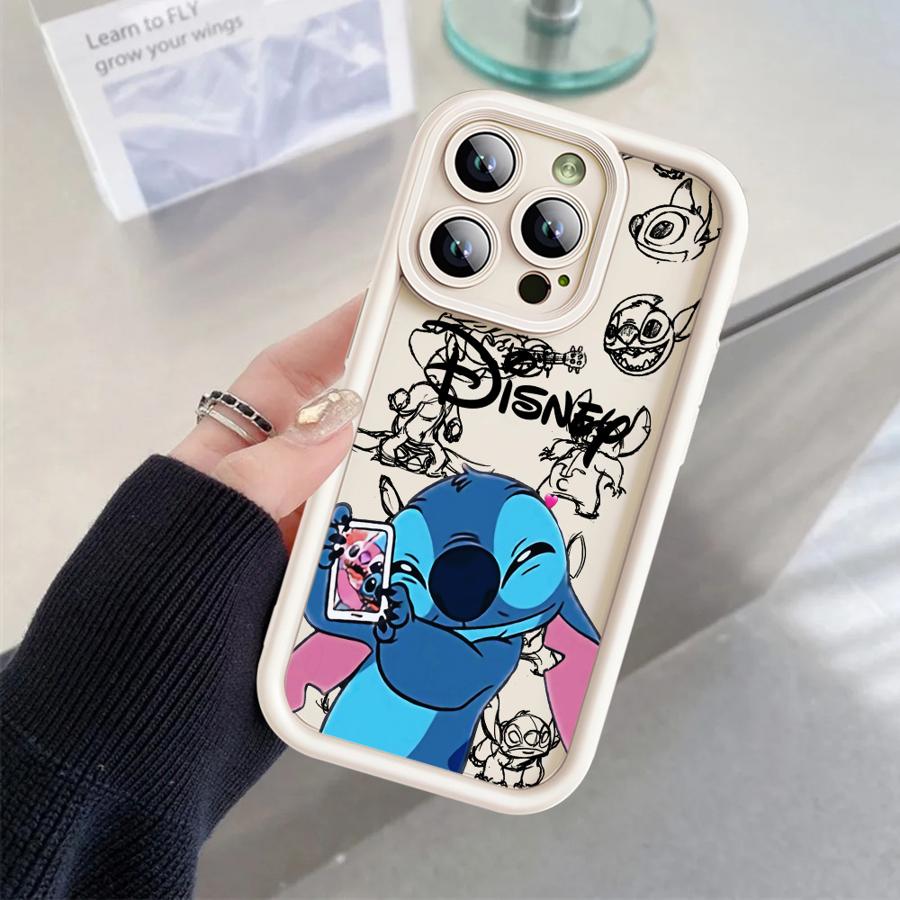 Cartoon Stitch Cool Phone Case for Apple iPhone 15 16 Pro Max 13 14 Plus 12 11 Pro Plus Matte