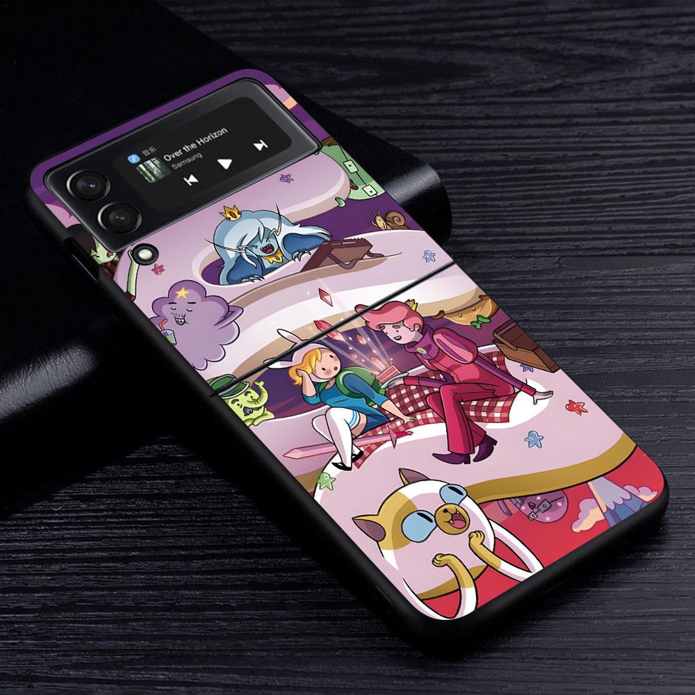 Fionna Cake Case for Samsung Galaxy Z Flip4 Flip3 5G PC Hard Cell Phone Shell Z Flip 4 3 Black Coque Zflip4 Zflip3 Cover