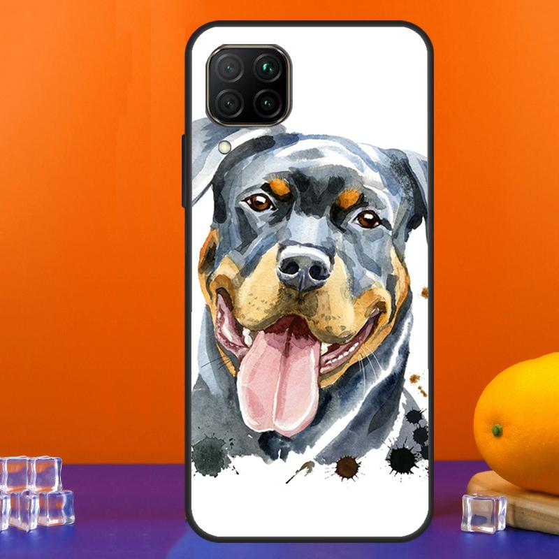 Cartoon Rottweiler Dog For Huawei Nova Y90 Y91 Y60 Y70 Y72 Y61 9 10 SE 12i 12s 11i 5T P60 Pro P20 P30 P40 Lite Case