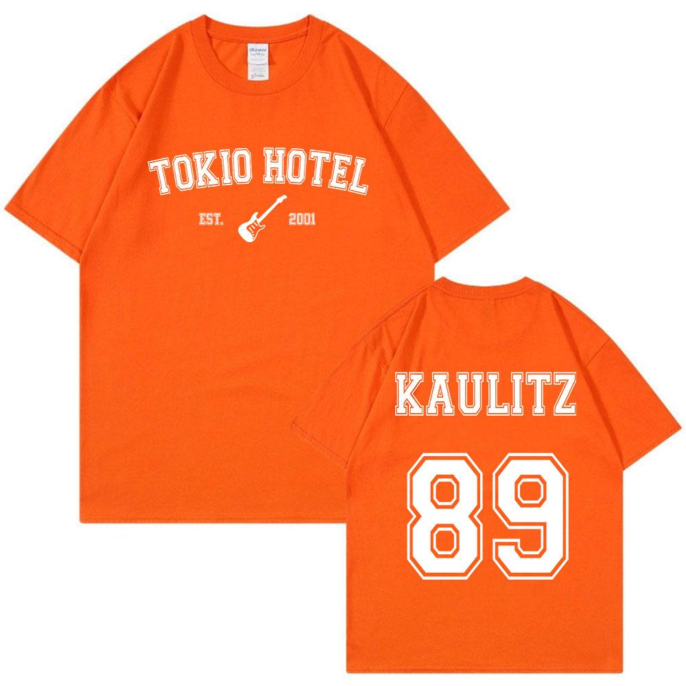 Rock Band Tokio Hotel Kaulitz Tričko Pánská Móda Neformální Tričko s krátkým rukávem Hip Hop Punk Trička nadměrné velikosti Unisex Streetwear