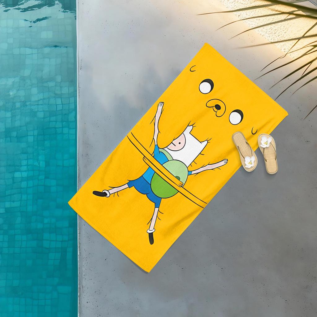 75x150cm A-Adventure Time Beach Towel,Multi-Purpose Towel,For Sport, Fitnes Swimming And Outdoor Activities Beach Towel