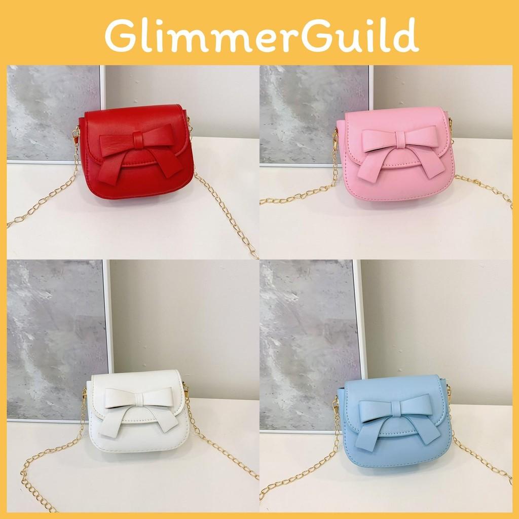 Butterfly Knot Girl Bright Shoulder Bag Lightweight Casual Purse Daily Outings