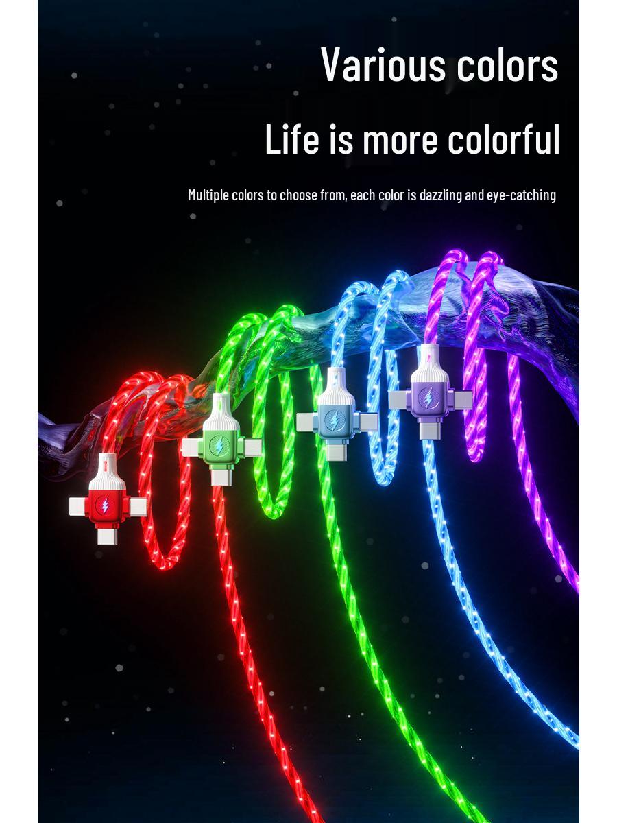 

Meteor Super Fast Charging & Data Cable, 5-in-1, Starry Sky Luminous Design, Customizable Logo.