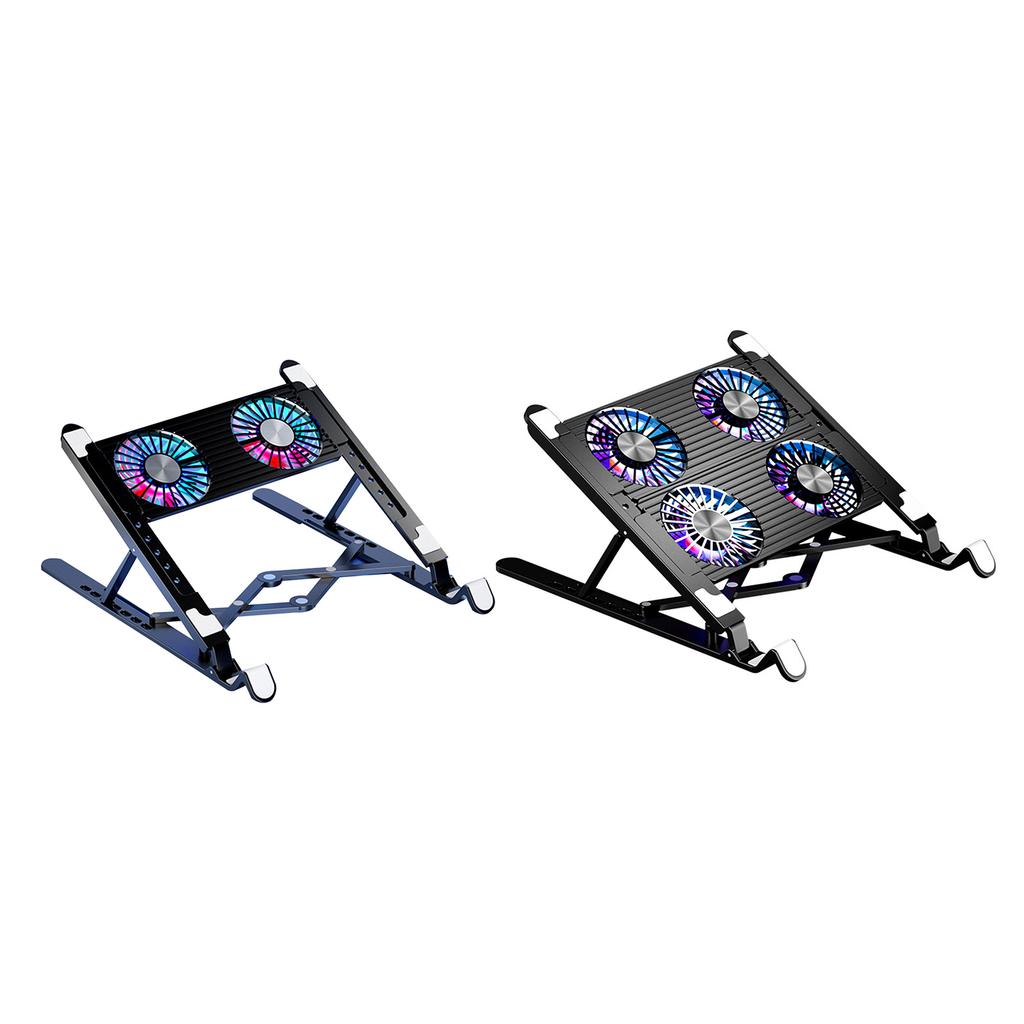 Portable Laptop Cooling Pad Radiators Stand with 7 Adjustable Height Keep Your Notebook Cool and Stable Performances