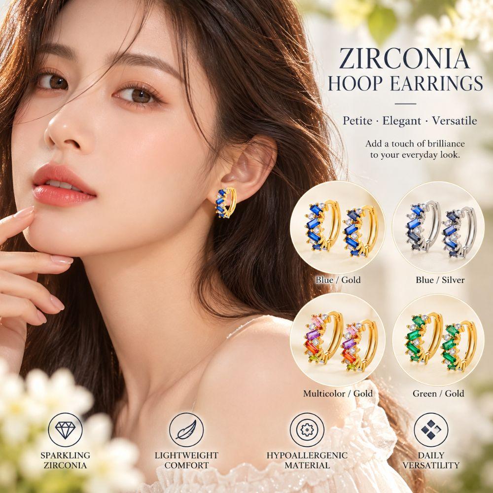 Sparkling Zircon Earring Trendy Stud Earrings NEW Hoop Earring Gift