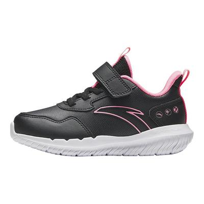 Kids Vitality Synthetic Leather Simple Versatile Lightweight Shock Absorbing Low Top Running Shoes Kids Sneaker Black Pink A22439968-6